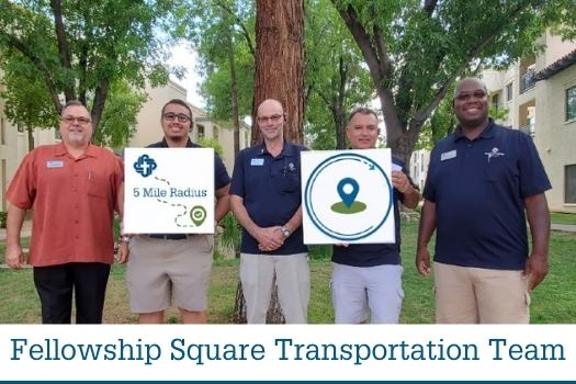 Photo of the transportation team at Fellowship Square