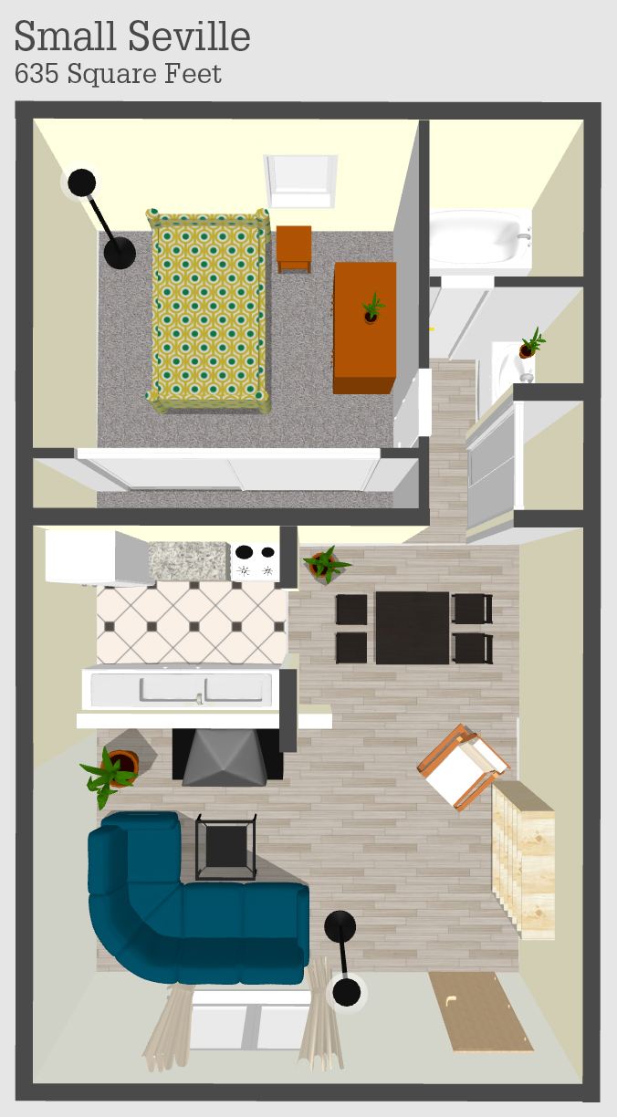 Small Seville Apartment Floor Plan
