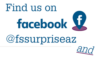 Facebook callout click to find us on Facebook fssurpriseaz